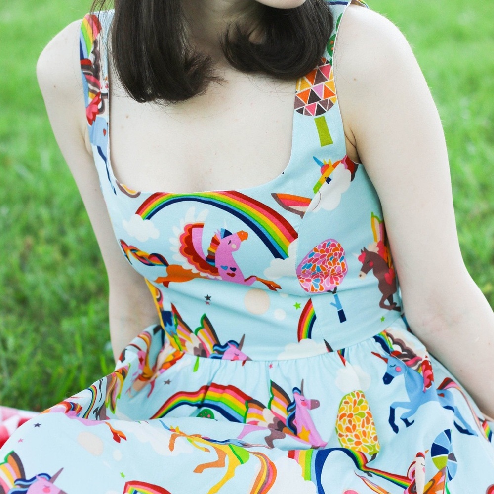 Retrolicious Unicorn Dress NWOT